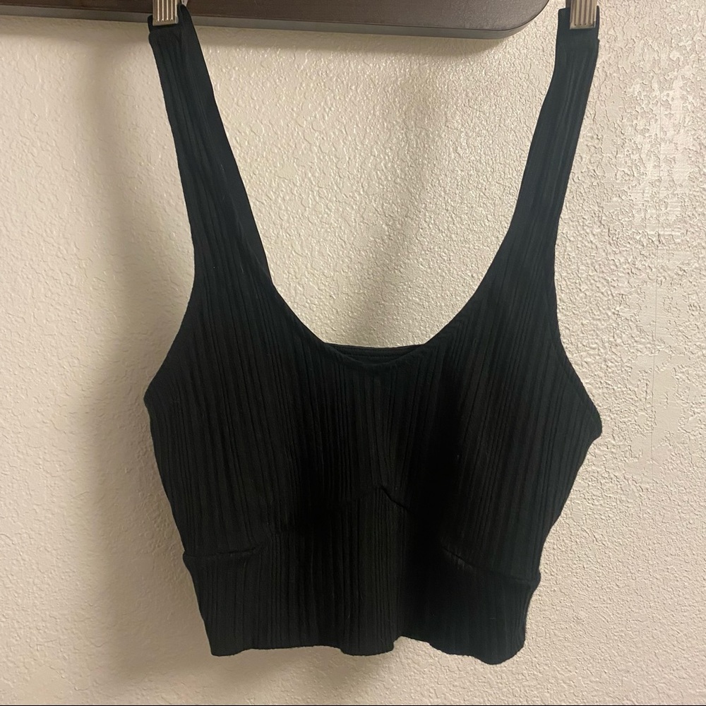 The Range Ribbed Crop Top Button Adjustable Strap… - image 1